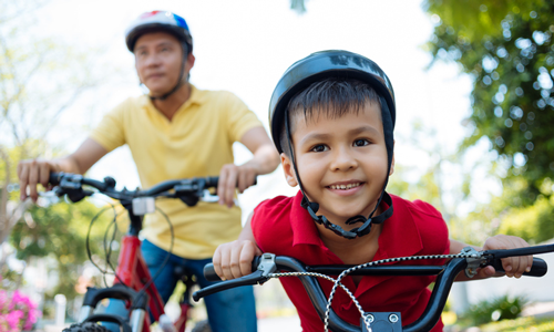 Don't have a bike? Rent one to traverse the trails at Wicker Memorial Park.