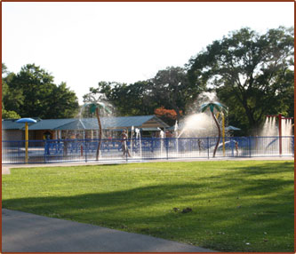 Wicker Memorial Park's one-of-a-kind Splash Pad. This 8,500-square-foot water playground will entertain your children for hours. With more than 30 spray features, the Splash Pad has become one of the region's most popular water attractions and is open seven days a week during the summer months. 